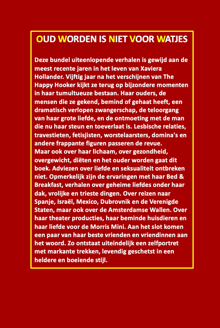 Back cover Oud worden is niet voor watjes