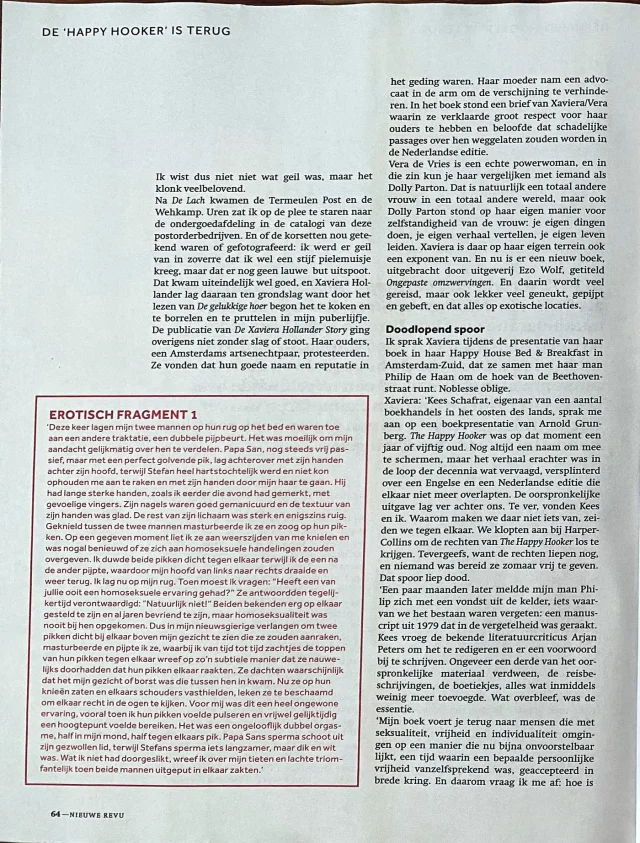 Xaviera Hollander Nieuwe Revu 2026 Pag 64