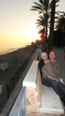 richard and xie  enhoying sunset in marbella
